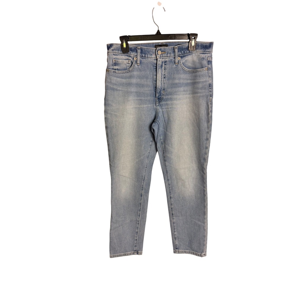 Banana Republic High-Rise Slim Jameso Jeans 30 Light Wash Stretch Denim Cropped